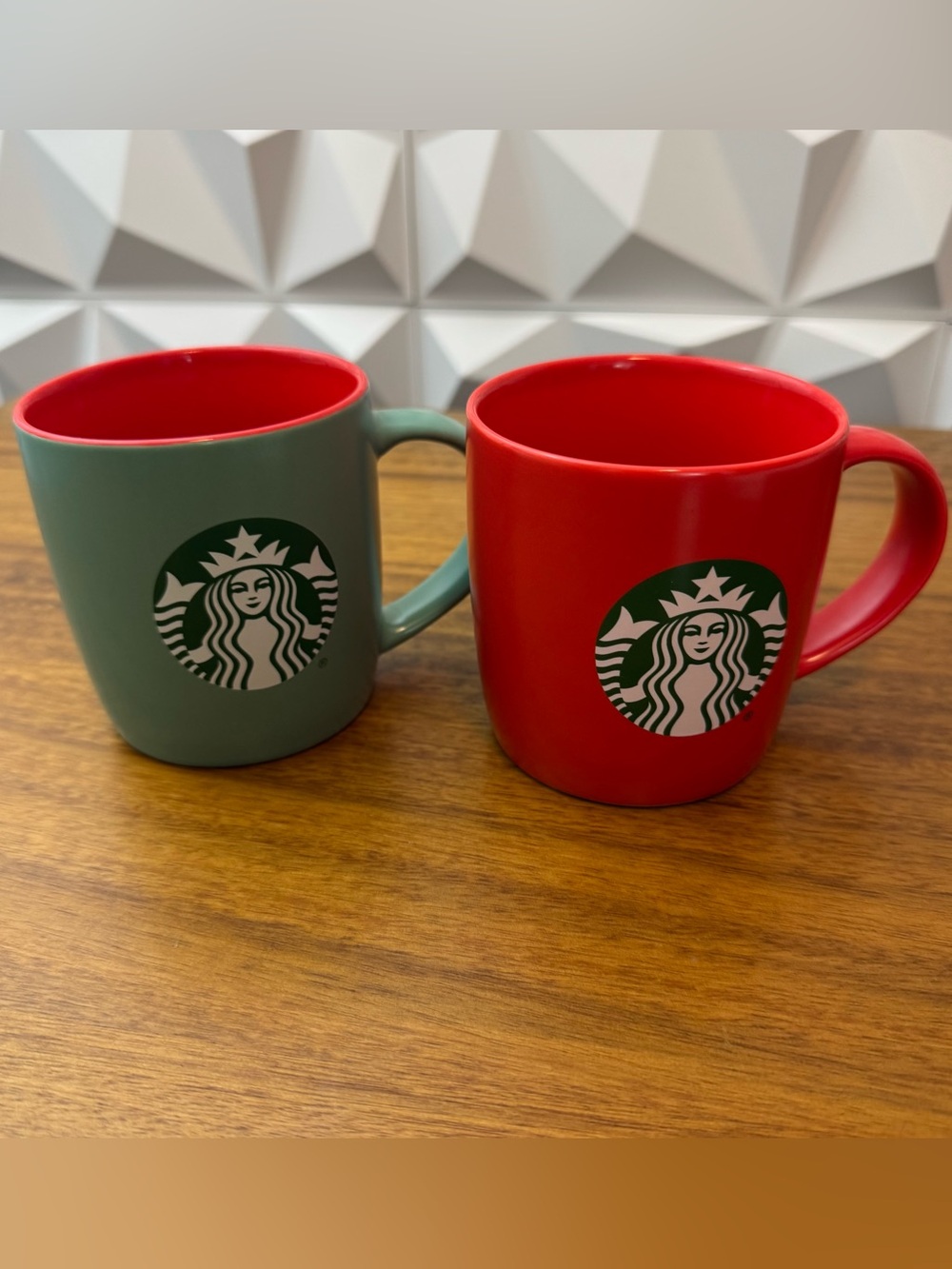 Starbucks Red and Green Ceramic Logo Mugs 2025